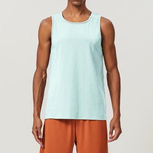 High Quality Cotton <b>Sleeveless</b> Muscle <b>Tshirts</b> for Men Loose Fit Hip Hop Style Top Tanks for Running - Product Image 4