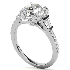 Pear Cut <b>Solitaire</b> Moissanite <b>Ring</b> 925 Sterling <b>Silver</b> Engagement <b>Ring</b> Bridal Promise Wedding Party Jewelry - Product Image 3