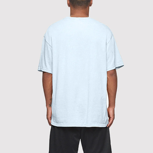 T-shirt délavé à l'acide en gros pour hommes, 100% coton, confortable, vintage, coupe oversize, col rond, séchage rapide, OEM - Product Image 6