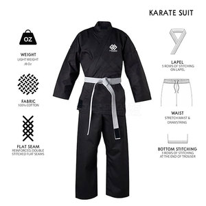 Best Quality Custom Logo Karate Uniforms Wholesale Martial Arts Wear for Adults Made In Pakistan - Product Image 6