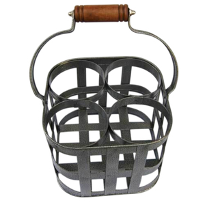 Porte-vin de qualité supérieure, 6 bouteilles, sur pied, pour table, en métal et bois, présentoir de rangement pour vin, pour cuisine ou bar - Product Image 6