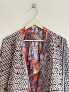 Kimono de Seda Pura India, Cómodo y Suave, Bata de Seda Japonesa para Novia, Túnica Floral para Playa, Ropa de Dormir para el Hogar, Verano - Product Image 3