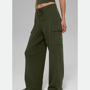 Pantalon de jogging en coton de haute qualité pour femme, taille mi-haute, respirant, confortable, élastique, décontracté, pour le sport - Product Image 4