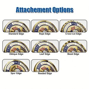 Monedas Conmemorativas Personalizadas 3D con Baño de Oro Antiguo y Esmalte Suave, con Borde Cortado a Cuerda, Material Metálico, 28mm - Product Image 3