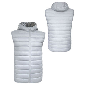 Custom <b>Men's</b> <b>White</b> Puffer Vest Manufacturer Winter Quilted Sleeveless <b>Jacket</b> Lightweight Hooded Cold Weather Outdoor Wear - Product Image 3