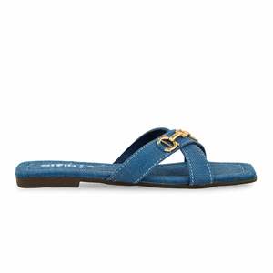 Zapatilla informal azul para mujer con estampados de animales CL1878 - Product Image 4