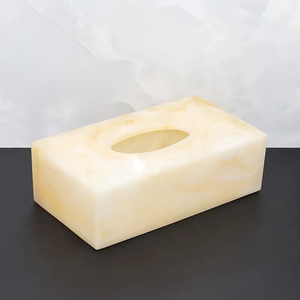 Caja de pañuelos de resina epoxi negra, ecológica, para el hogar, soporte popular para pañuelos de papel de resina, artículo decorativo para el hogar - Product Image 1