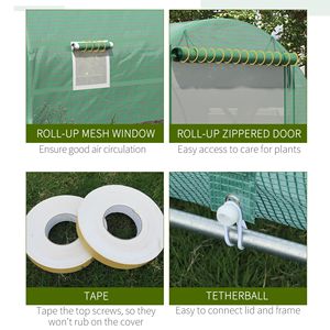 Grande Kit Serra con Finestra e Porta 19 X 10 X 7, Serra a Tunnel con Telaio in Acciaio, Giardino Caldo per Giardinieri - Product Image 6