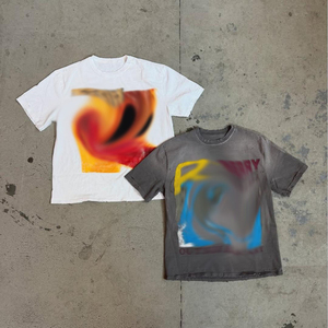 T-shirts pour hommes personnalisés, coupe carrée courte, en tissu épais, style oversize, vintage, délavé à la pierre, avec impression en relief et couleur contrastante - Product Image 6