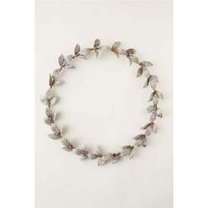 Guirnalda de Hojas Metálicas Galvanizadas Rústicas, Hecha a Mano, Estilo Shabby Chic, Decoración Navideña para Pared - Product Image 1