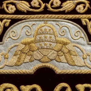 Handmade Bullion Gold <b>Wire</b> Embroidered Banner Custom Velvet SPQR Roman Church Flag Ceremonial Procession Pennant <b>Wall</b> Hanging - Product Image 6