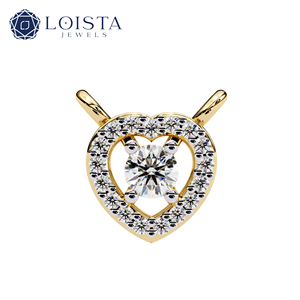 Women White Gold Diamond Pendant Necklace Round Brilliant Cut G Color Natural Diamond Classic Engagement Jewelry GIA Certified - Product Image 4