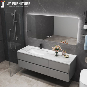 JY Vietnam's Modern 2025 Custom Design RTA Bathroom Vanity Bisagra de encimera laminada modular de estilo europeo de alta calidad - Product Image 4