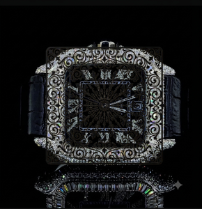 Montre de plongée chronographe à quartz ronde de luxe, boîtier en or, cadran en cristal saphir, 42 mm, analogique, unisexe, montre de mode - Product Image 1