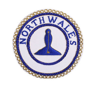 Insignia de Mandil de Desfile del Sargento Superior de la Francmasonería del Norte de Gales, Insignias de Uniforme Ceremonial - Product Image 1