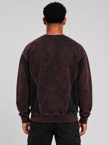 Sweat-shirt homme délavé à l'acide, style vintage, doux, respirant, coupe décontractée, streetwear moderne, le plus vendu - Product Image 5