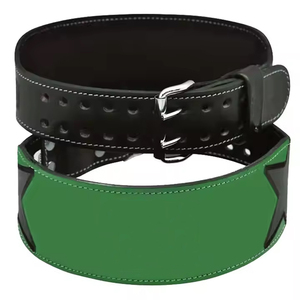 Gym Belt Custom Logo <b>Back</b> <b>Support</b> Fitness Bodybuilding Leather Material Weightlifting Belt Compression Workout Gym Accessories - Product Image 1