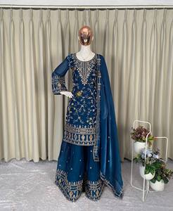 Robe Sharara en soie JMY pour les occasions spéciales, collection mariage et fête - Product Image 5