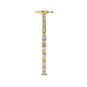 Pulsera floral con diamantes, centro de cuatro pétalos y detalles de baguette, joyería de lujo para la muñeca, estilo elegante y atemporal. - Product Image 1