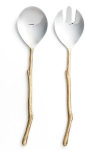 Elegante Juego de Cubiertos Metálicos para Ensalada con Diseño de Hojas para el Hogar y la Cocina a un Precio Económico, Juegos de Cubiertos para Ensalada Personalizados - Product Image 6