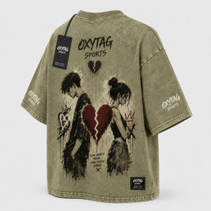 Camiseta Oversize de Algodón con Hombros Caídos, Estilo Boxy, Lavado Ácido y a la Piedra, Impresión Serigrafiada y DTG Personalizada al por Mayor - Product Image 3