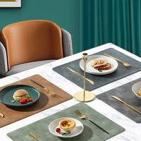 Nouvelle Arrivée : Set de Table Rectangulaire Personnalisé en Similicuir PU de Luxe, Fait Main, Réutilisable, Lavable, Épaisseur 2mm, Idéal pour Événements Festifs et la Maison