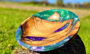 Bol décoratif moderne en résine faite à la main, poli, sans BPA, sans plomb, léger, pour salade de fruits, décoration de mariage - Product Image 3
