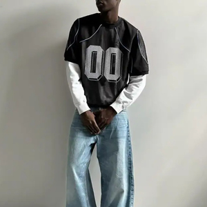 เสื้อครอปท็อปฟุตบอลตาข่ายสไตล์วินเทจสำหรับผู้หญิง ไซส์ใหญ่ หมายเลข 72 เสื้อยืดกีฬาระบายอากาศได้ดี สกรีนโลโก้ได้ - Product Image 3