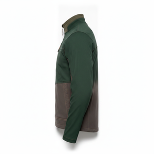 Veste en polaire verte pour homme, col montant, fermeture éclair, color block, décontractée, coupe régulière, coupe-vent, pour l'automne - Product Image 4