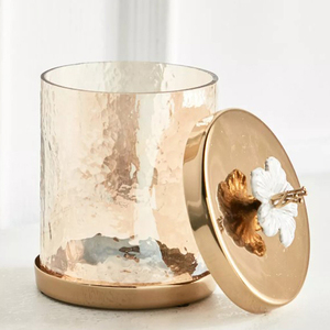 Recipiente Metálico Transparente con Acabado Brillante y Diseño Elegante para Azúcar y Café, con Tapa con Diseño Floral, Decorativo para Cocina y Hogar - Product Image 2