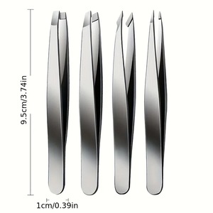 Pinzas de Acero Inoxidable BAFA SURGICAL INSTRUMENTS para Depilación de Cejas y Vello, Punta Recta para una Fácil Extracción y Cuidado Personal - Product Image 1