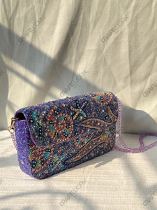 Fabricante de Bolsos con Cuentas de Lavanda, Bolso de Mano con Motivo de Pulpo, Venta al por Mayor, OEM, Exportación, Marca Privada, Proveedor de Bolsos de Hombro al por Mayor - Product Image 3