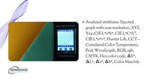 Spectrophotomètre tenu dans la main électronique portatif avec la gamme de 1 an de la garantie 400-700 nanomètre - Product Image 2