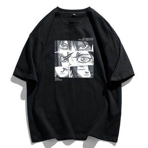 T-shirt pour homme, coupe classique, noir, 100% coton, logo sur le devant, manches courtes, col rond, imprimé, tricoté, écologique, séchage rapide - Product Image 2