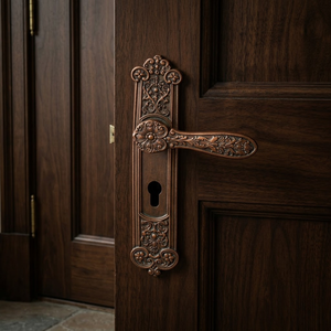 ชุดมือจับประตูทองเหลืองพรีเมียมพร้อมชุดล็อคแบบฝัง |   มือจับประตูหรูหราสำหรับประตูภายใน |   ฮาร์ดแวร์สำหรับตกแต่งภายในโรงแรม - Product Image 2