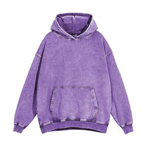 Sweat-shirt à capuche blanc pour femme GLOWING NEON INDUSTRY, en polaire polyester uni, col montant, manches longues, lavable en machine - Product Image 3