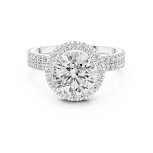 925 Sterling Silver Round Cut Moissanite <b>Diamond</b> <b>Ring</b> Wholesale Engagement Jewelry OEM ODM Supplier Factory - Product Image 1