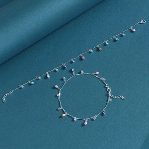 OM Fashion Studio Delicate Classic Lightweight <b>Silver</b> <b>Anklet</b> Jewelry <b>for</b> <b>Women</b> - Product Image 3