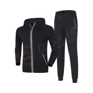 Vente en gros Survêtement de haute qualité blanchi noir pour hommes Gym Fitness Vêtements Slim-Fit Sportswear Survêtement de course - Product Image 2