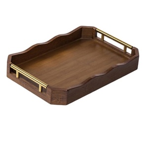 Bandejas de Madera para Servir Comida, Decoración de Mesa para Fiestas y Bodas, Bandeja de Madera con Forma Personalizada - Product Image 1