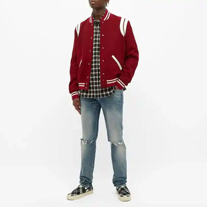 Plus Size Men's Versity College <b>Jackets</b> Wholesale Blank <b>Varsity</b> <b>Jackets</b> Custom logo <b>Plain</b> Letter Man <b>Varsity</b> <b>Jacket</b> for Men - Product Image 2