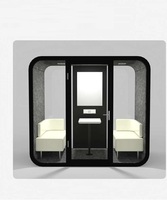 Cabine de réunion acoustique moderne et unique en PVC insonorisée pour bureaux, idéale pour les réunions et les entretiens en immeubles de bureaux - Disponible à la vente