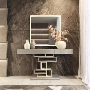 Mesa Consola Moderna de Hierro de Lujo con Diseño Abstracto de Cajas Apiladas para Decoración del Hogar en Sala de Estar y Pasillo - Product Image 4