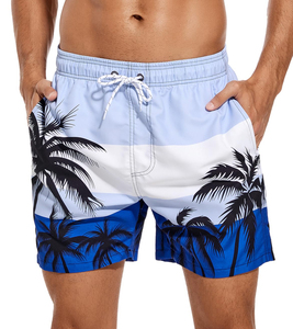 Wholesale Custom Summer Hot Bermuda Swim <b>Trunks</b> <b>Men</b> Casual Plus Size Mid Waist Loose Fit Elastic Waist Breathable Pockets Made - Product Image 1