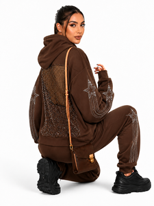 Sudadera de Corte Holgado, Estilo Urbano Moderno, 100% Algodón, Transpirable, Forro Polar para Invierno, Logotipo Bordado Personalizado - Product Image 3