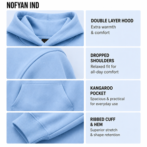 Sweat-shirt à capuche tricoté pour homme NOFYAN IND, couleur unie, décontracté, respirant, chaud, pour l'automne - Product Image 6