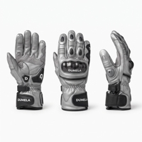 Gants de moto en cuir Dumela à doigts entiers, compatibles écran tactile, doublure en coton, longueur poignet, respirants, sportifs, pour le cyclisme printemps-automne
