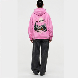OEM <b>Christmas</b> Hoodie 100% Polyester Casual Style Sublimation Printed Personalized Holiday Pullover Snowman Graphic <b>For</b> <b>Women</b> - Product Image 6