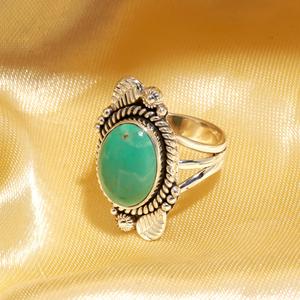 High Quality <b>925</b> Sterling <b>Silver</b> Oval <b>Ring</b> Handmade Bezel Arizona Turquoise Gemstone <b>Silver</b> Plated Weddings Parties <b>Ring</b> - Product Image 3