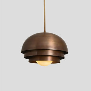 Portavelas hueco vintage de estilo marroquí árabe con acabado en cobre, lámpara colgante de metal para isla de cocina, comedor, cafetería. - Product Image 3